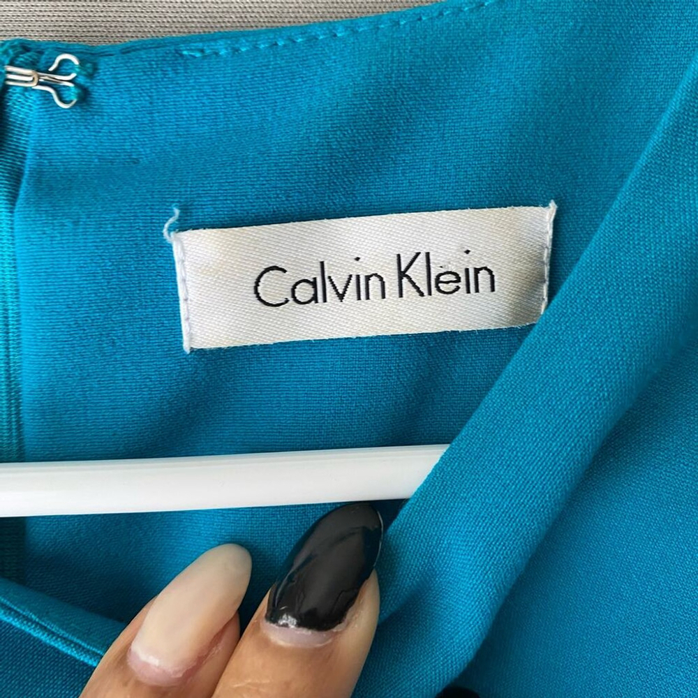 Calvin Klein sz‎ M work career ruched sheath dress - Picture 4 of 9